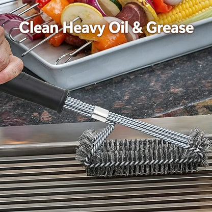 Stainless Steel BBQ Grill Cleaning Brush, 27.5cm Multi-Surface Wire Scrubber