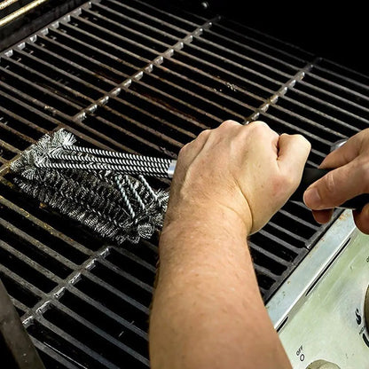 Stainless Steel BBQ Grill Cleaning Brush, 27.5cm Multi-Surface Wire Scrubber