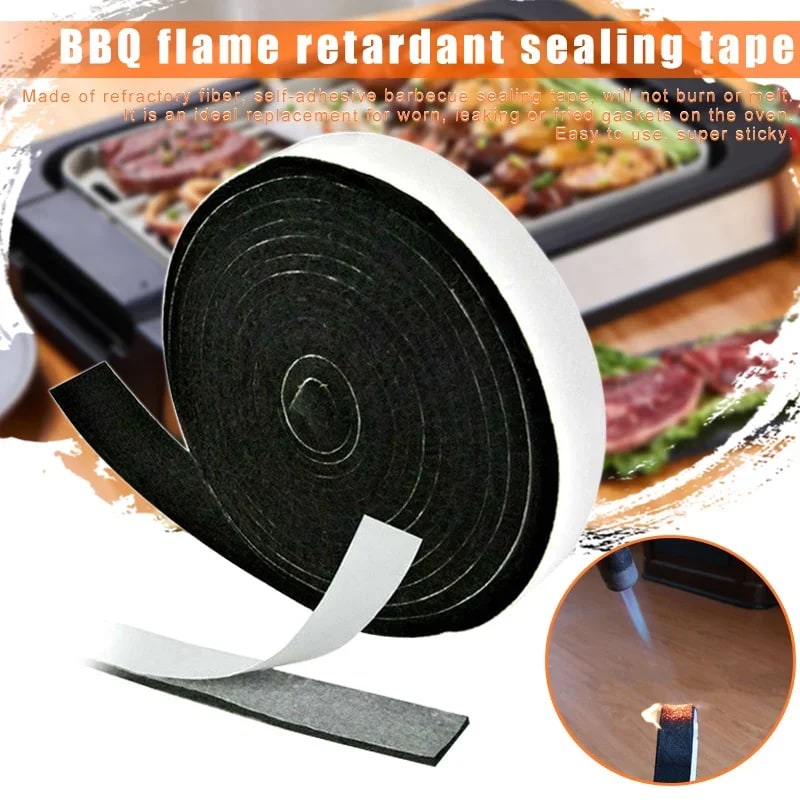 High-Temperature Kamado BBQ Smoker Gasket Tape, 3.6m x 20mm x 3mm