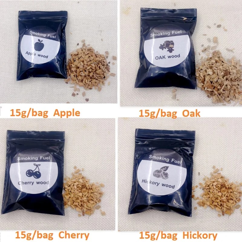 Natural Wood Smoker Chips 60g, 125g or 250g for BBQ, Smoking and Cooking