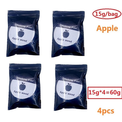 Natural Wood Smoker Chips 60g, 125g or 250g for BBQ, Smoking and Cooking - 60g apple chips