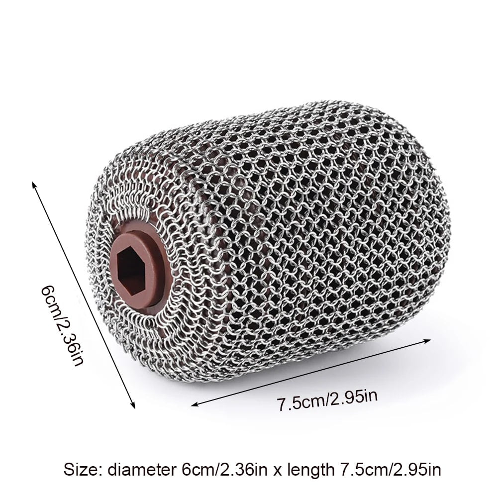 VAKIND Electric Stainless Steel Grill Brush with LED Light, Rechargeable Roller - head 1pcs
