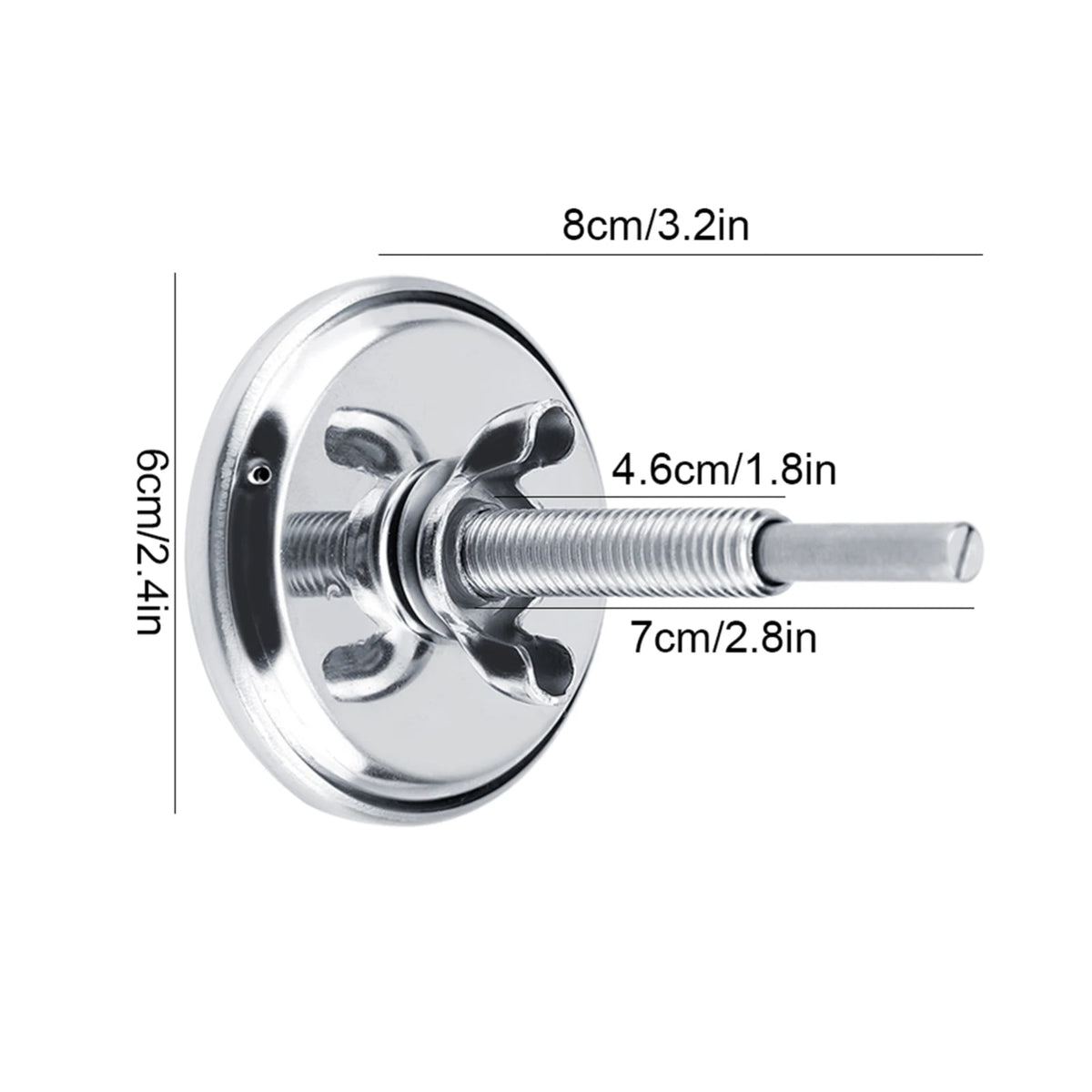 Stainless Steel BBQ Thermometer with Tempered Glass Dial, M10 Thread