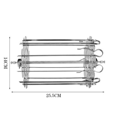 Oven Grill Cage, Stainless Steel, 10 Skewers, 14cm Diameter x 25cm