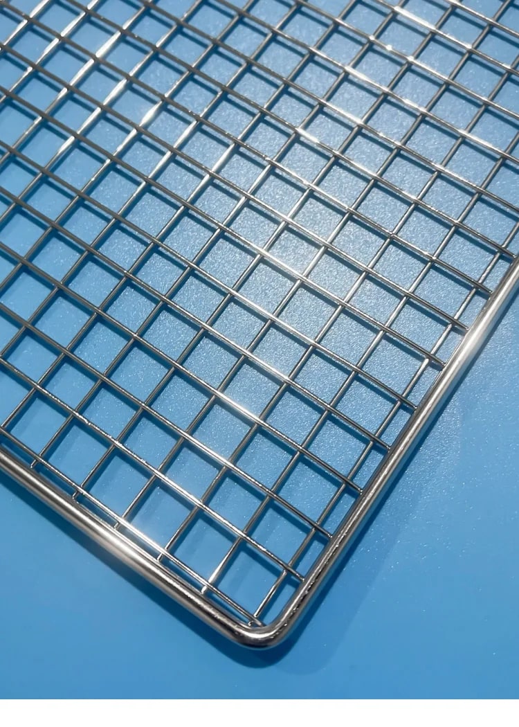 Square Metal BBQ Grill Basket with Long Handle, Detachable Mesh, 6 Sizes