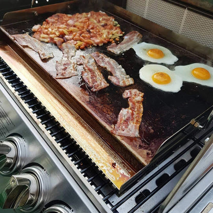 Stainless Steel BBQ Griddle Plate Insert 59 x 41 x 7cm for Gas Grills