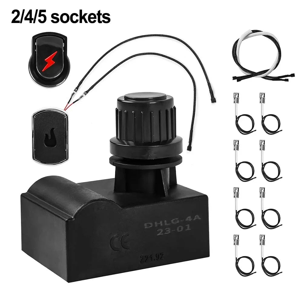 Electronic BBQ Ignition Kit for CharBroil Systems 463224912 and 463231711, 2, 4 or 5 Heads
