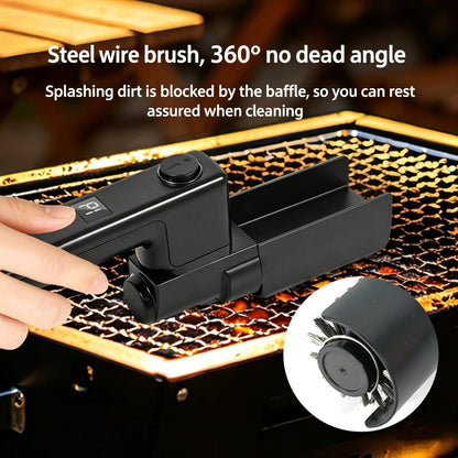Rechargeable Electric BBQ Grill Brush, 3 Speeds, Adjustable Stainless Steel Rotary Brush