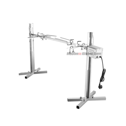 Electric Stainless Steel Rotisserie Grill Bracket Kit, 25W, 40kg Capacity, UK Plug Option