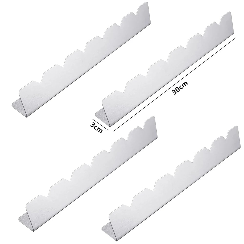 LMETJMA Stainless Steel BBQ Skewer Rack with 6 Skewers, 30cm Holder - 5