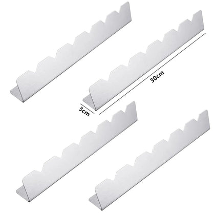 LMETJMA Stainless Steel BBQ Skewer Rack with 6 Skewers, 30cm Holder - 5