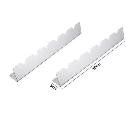 LMETJMA Stainless Steel BBQ Skewer Rack with 6 Skewers, 30cm Holder - 4