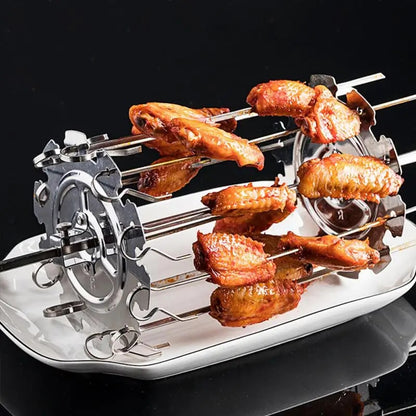 Rotating BBQ Grill Skewer Cage, Cold Rolled Steel, 20cm or 25cm