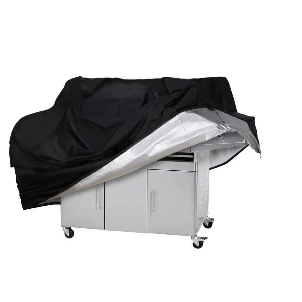 BBQ Grill Cover, Black 100% Polyester Outdoor Barbecue Cover, 8 Sizes