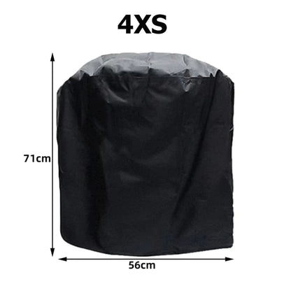 BBQ Grill Cover, Black 100% Polyester Outdoor Barbecue Cover, 8 Sizes - 56x71cm