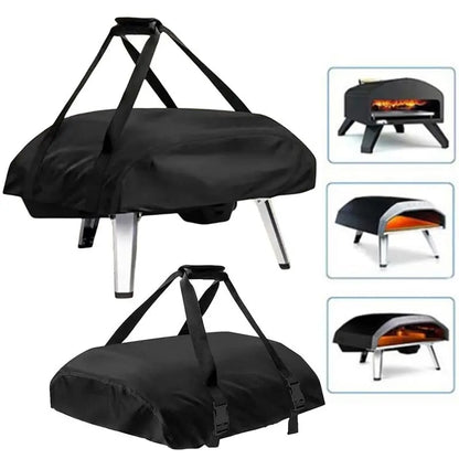 Pizza Oven Cover, 210D Waterproof UV-Resistant Black Cover for Ooni Koda 12 or 16