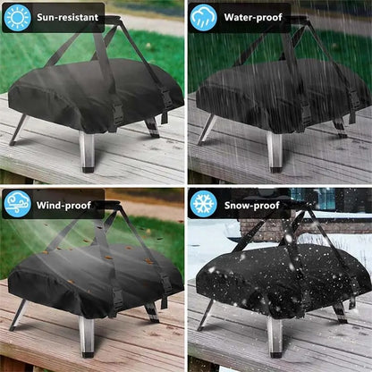 Pizza Oven Cover, 210D Waterproof UV-Resistant Black Cover for Ooni Koda 12 or 16