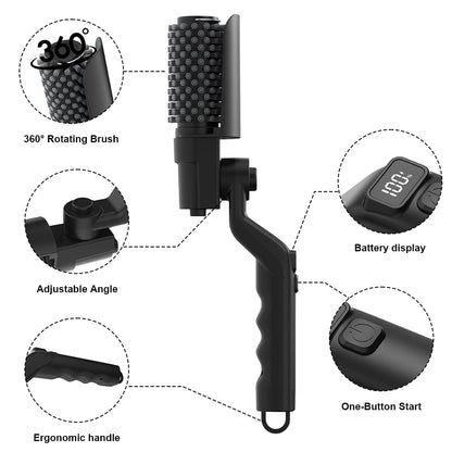 Electric BBQ Cleaning Brush, 4000mAh USB Rechargeable, 3-Speed Black Grill Cleaner