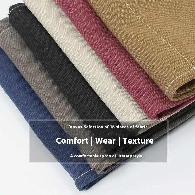 Cotton Canvas BBQ and Kitchen Apron with Cross-Back Straps and Pockets, One Size