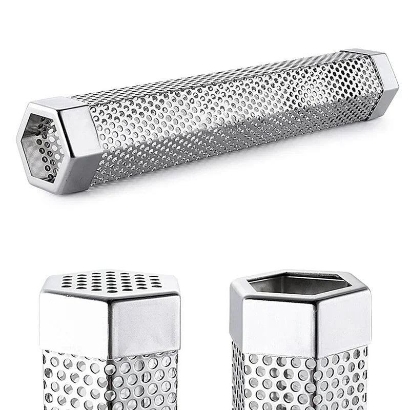 304 Stainless Steel Pellet Smoker Tube for Cold or Hot Smoking, 6 or 12 Inch