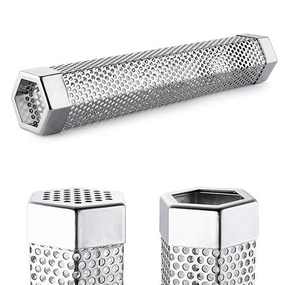 304 Stainless Steel Pellet Smoker Tube for Cold or Hot Smoking, 6 or 12 Inch