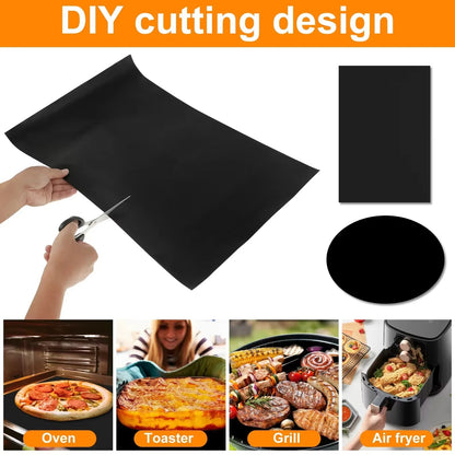 Reusable Oven and BBQ Grill Liner Mat, Cut-to-Size, 33 x 40cm or 40 x 50cm