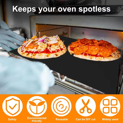 Reusable Oven and BBQ Grill Liner Mat, Cut-to-Size, 33 x 40cm or 40 x 50cm