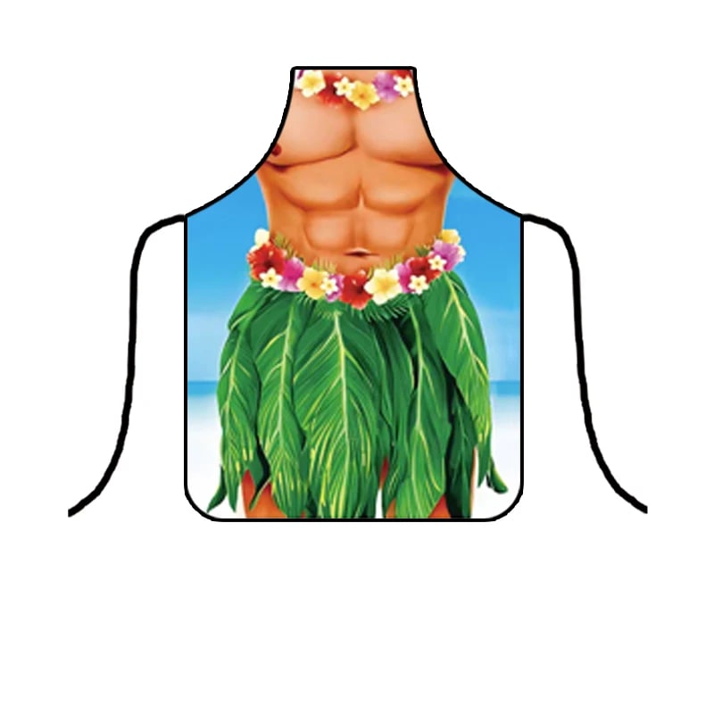 Printed BBQ Apron, Non-Woven Cotton & Linen, Multiple Sizes and Designs - 66x81cm26x32in / 2603303310