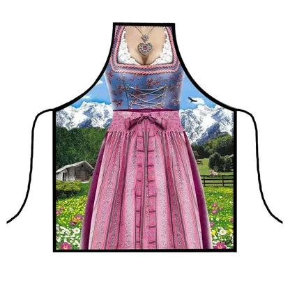 Printed BBQ Apron, Non-Woven Cotton & Linen, Multiple Sizes and Designs - 66x81cm26x32in / 2603303309