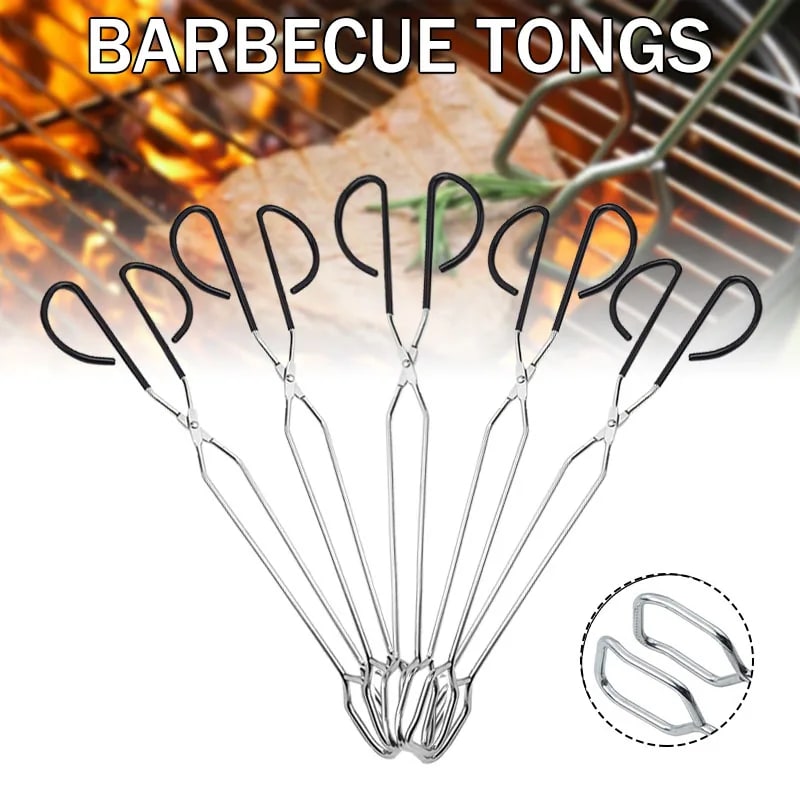 YEGBONG Metal Barbecue Scissor Tongs, 41 x 11.8cm, 1 or 2 Piece Pack