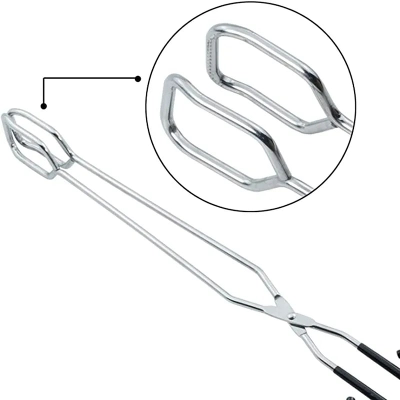 YEGBONG Metal Barbecue Scissor Tongs, 41 x 11.8cm, 1 or 2 Piece Pack