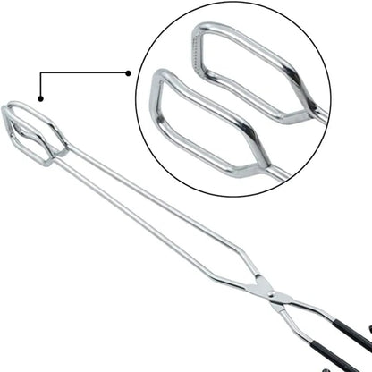 YEGBONG Metal Barbecue Scissor Tongs, 41 x 11.8cm, 1 or 2 Piece Pack