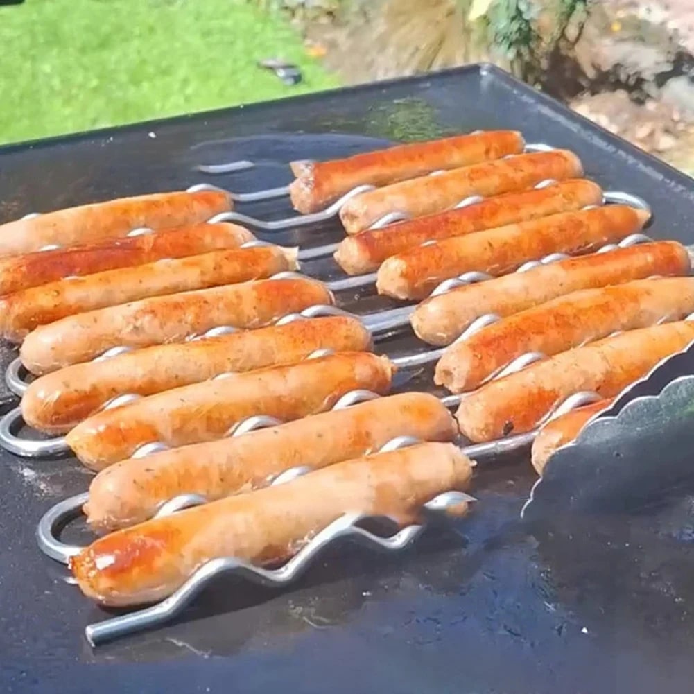 30cm Stainless Steel BBQ Sausage Roller Rack