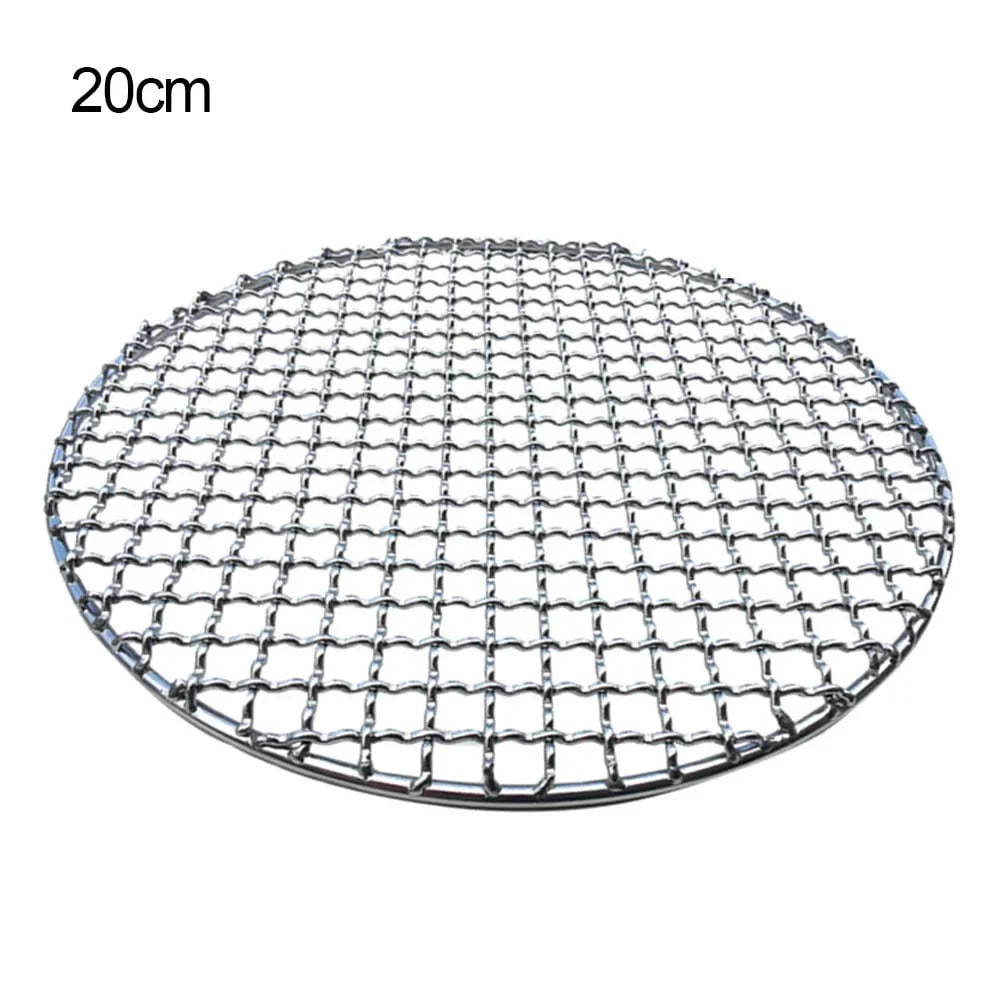 Stainless Steel BBQ Grill Mesh Net, Barbecue Cooking Grate, Multiple Sizes - 20x20cm