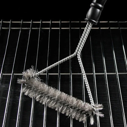 DUTRIEUX Stainless Steel BBQ Grill Cleaning Brush, Heat-Resistant Wire Brush, 1 or 3 Pack