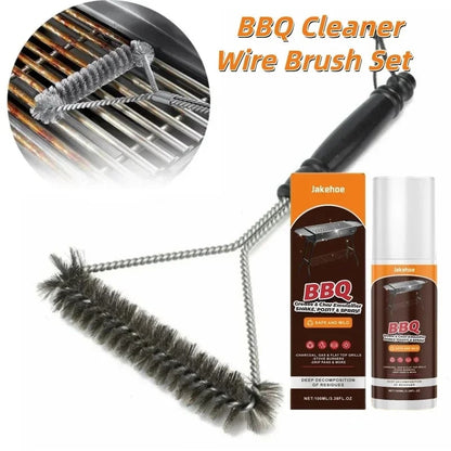 DUTRIEUX Stainless Steel BBQ Grill Cleaning Brush, Heat-Resistant Wire Brush, 1 or 3 Pack