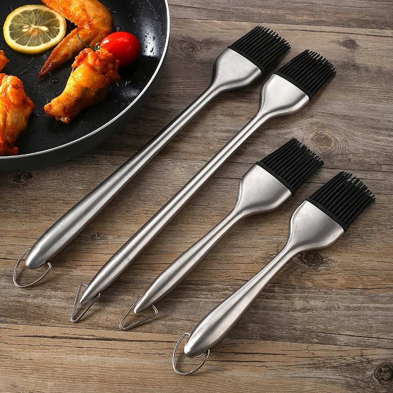Silicone Basting Brush with Stainless Steel Handle, 20cm or 30cm