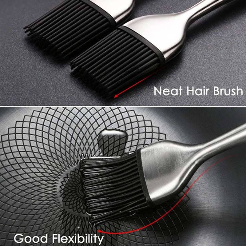 Silicone Basting Brush with Stainless Steel Handle, 20cm or 30cm