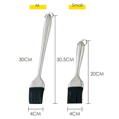 Silicone Basting Brush with Stainless Steel Handle, 20cm or 30cm