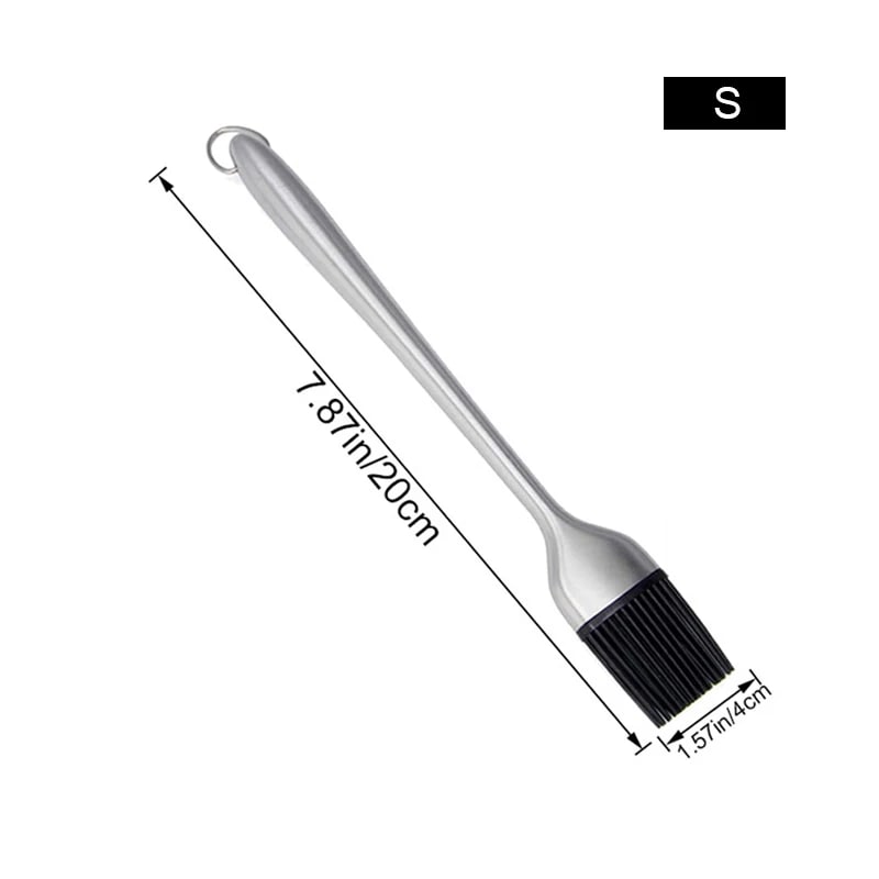 Silicone Basting Brush with Stainless Steel Handle, 20cm or 30cm - 20cm