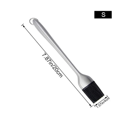 Silicone Basting Brush with Stainless Steel Handle, 20cm or 30cm - 20cm