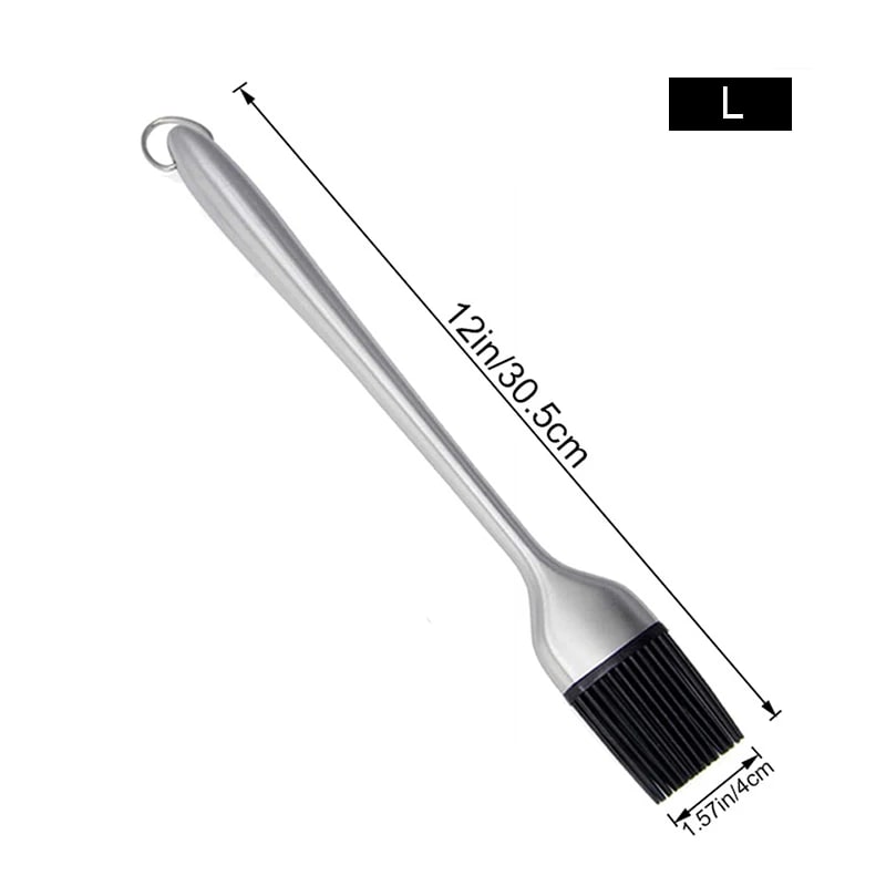 Silicone Basting Brush with Stainless Steel Handle, 20cm or 30cm - 30cm