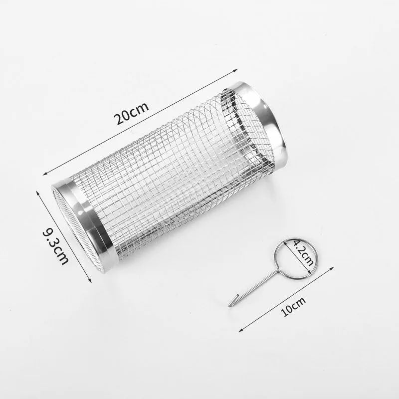 Stainless Steel Rolling Grilling Basket Set for BBQ, Small or Large - small