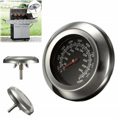 bbqdeals Metal BBQ Thermometer Gauge, 75mm Dual Celsius and Fahrenheit