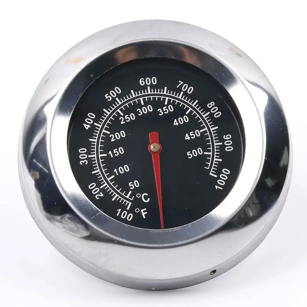 bbqdeals Metal BBQ Thermometer Gauge, 75mm Dual Celsius and Fahrenheit