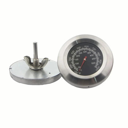 bbqdeals Metal BBQ Thermometer Gauge, 75mm Dual Celsius and Fahrenheit