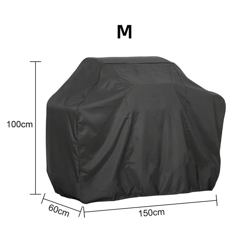 Black Waterproof BBQ Cover for Outdoor Barbecues, 5 Sizes, SKFJ001 - M
