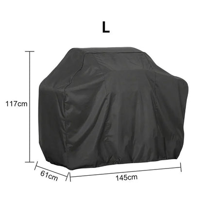 Black Waterproof BBQ Cover for Outdoor Barbecues, 5 Sizes, SKFJ001 - L