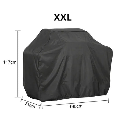 Black Waterproof BBQ Cover for Outdoor Barbecues, 5 Sizes, SKFJ001 - XXL