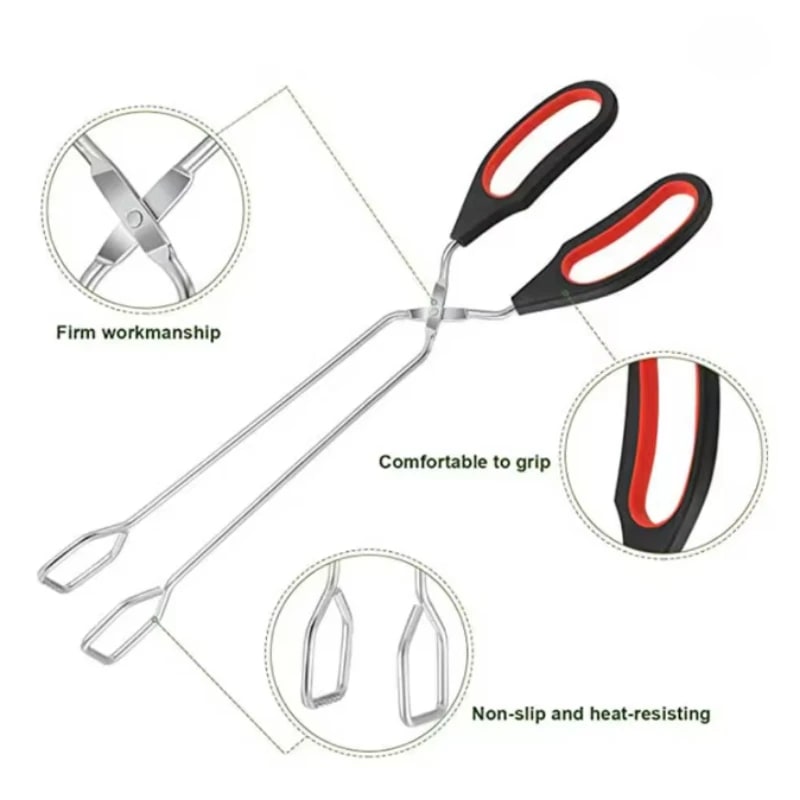 Stainless Steel Scissor BBQ Tongs, 23.5cm, 28cm or 33cm